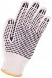 H7-BC600DC | Witte handschoenen met PVC-noppen
